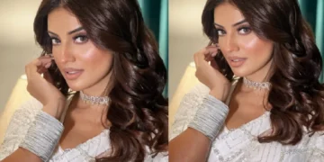 Akshara Singh reached Prayagraj, Moonlight became Bhojpuri Queen in white saree, photos viral