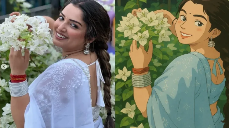 Amrapali Dubey came in social trend, great image made from GHIBLI