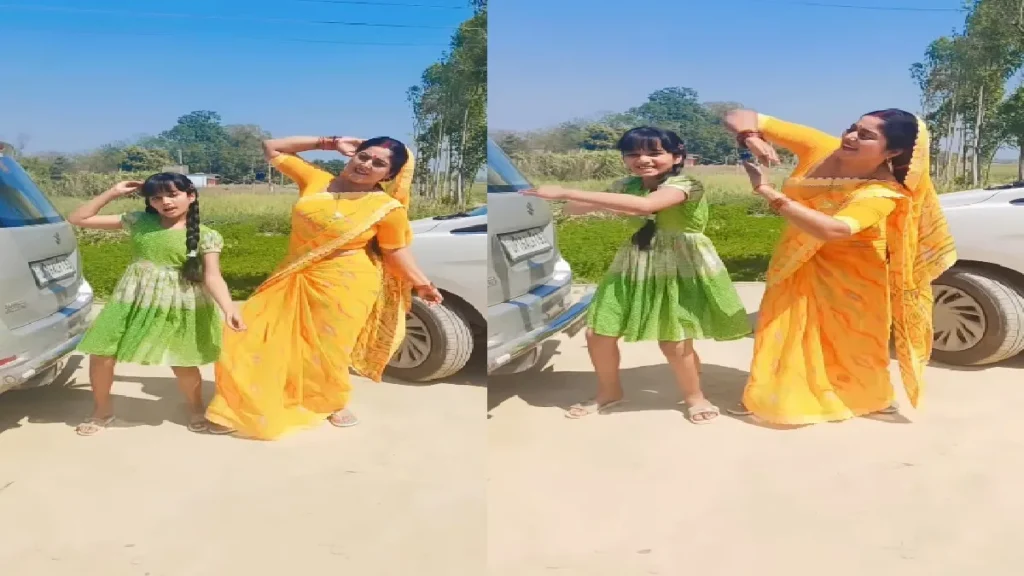 Anjana Singh's fun with a little co-star, dance on Pawan Singh's song