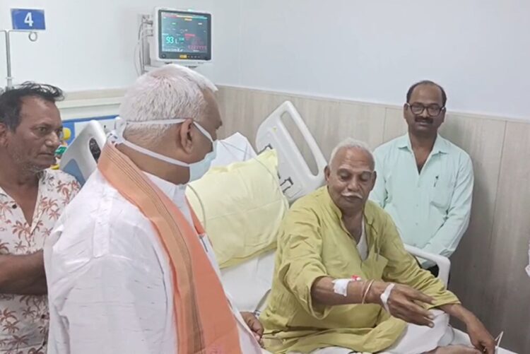 Bharatpur: Minister of State for Home took stock of the health of former BJP president Ravindra Jain