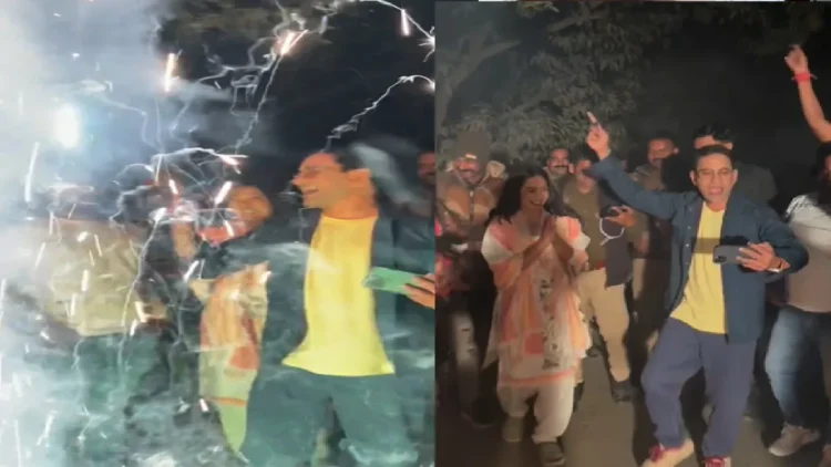 Firecrackers Blow Nirhua celebrated Team India's victory, Bhangra fiercely
