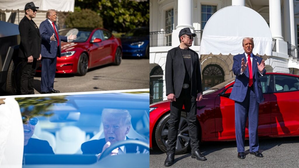 In support of Elon Musk, Trump bought Tesla car, drove itself and praised fiercely - India tv hindi