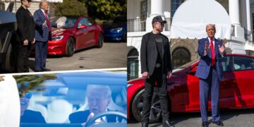 In support of Elon Musk, Trump bought Tesla car, drove itself and praised fiercely - India tv hindi