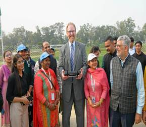 Jonathan Fleming of MIT meets Namo Drone Didis, said women of another country should inspire them