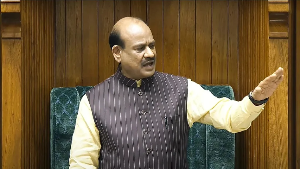 Om Birla Gave Lesson to DMK MP's: Om Birla of DMK MPs gave class, wearing a T-shirt written in the House, reminded the members, Om Birla Taught a Lesson to DMK MPS, Reminded Decorum to the Members who came to the house T-shirts with slogans