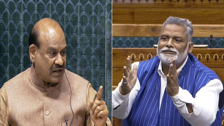 Pappu Yadav was talking on the minister's shoulder, Om Birla put class - India tv hindi