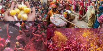 So many types of Holi are played in Mathura, beating from wet whip somewhere - India tv hindi