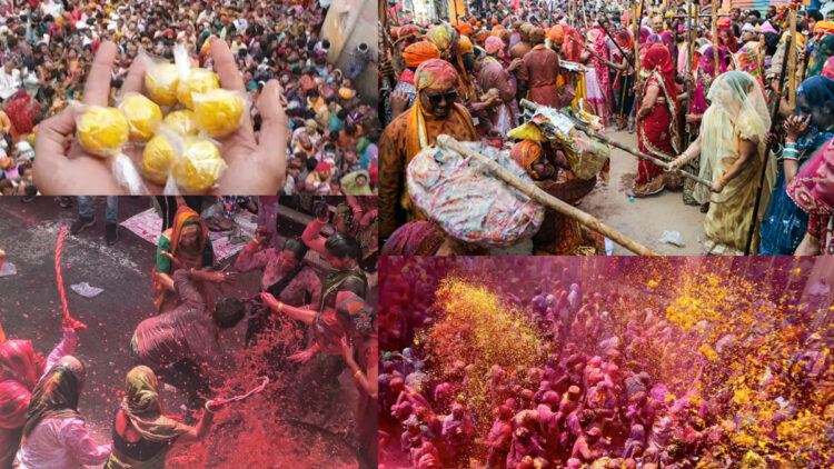 So many types of Holi are played in Mathura, beating from wet whip somewhere - India tv hindi