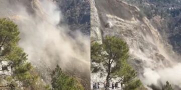 The live video of the shocking landslide in Himachal came to the fore, a part of the mountain collapsed - India tv hindi