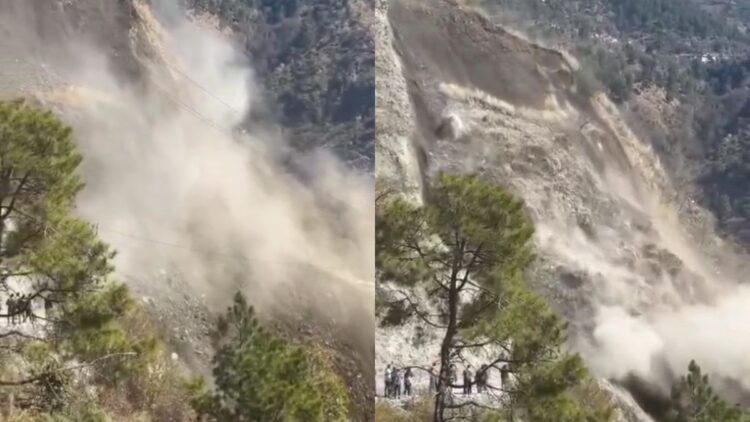 The live video of the shocking landslide in Himachal came to the fore, a part of the mountain collapsed - India tv hindi