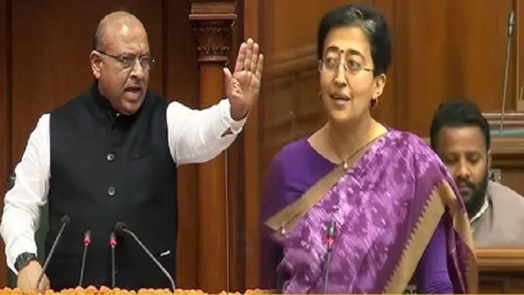 Vijender Gupta Gets Angry at Atishi: President Vijendra Gupta, who is angry on Leader of Opposition in Delhi Assembly Atishi, said- Mafi demands, Speaker Vijender Vijender Gupta Got Angry at Leader of Opospition Atishi in Delhi Assembly, SAID-SAID apologize