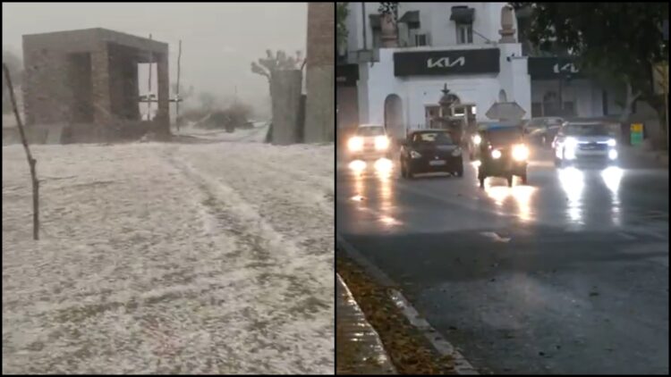 Weather changed color on Holi day, light rain in Delhi -UP, hailstorm fell in Rajasthan - India tv hindi