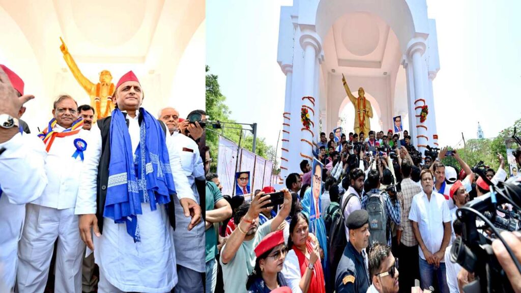 Akhilesh Yadav | Akhilesh Yadav News | Akhilesh Yadav on BJP | Ambedkar Jayanti | UP News | Latest News in Hindi | Newstrack | Akhilesh Yadav: BJP people like violence .. Akhilesh Yadav did Karara on Ambedkar Jayanti | News Track in Hindi