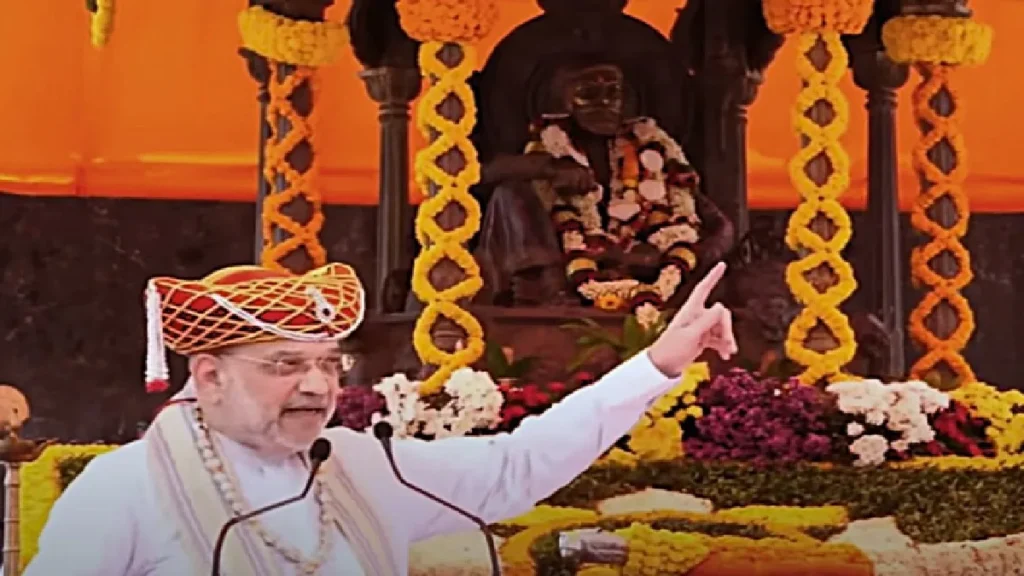 Amit Shah Paid Tribute to Chhatrapati Shivaji Maharaj: Amit Shah paid tribute to Chhatrapati Shivaji Maharaj, narrates stories of his valor, amit shah paid tribute to chhatrapati shivaji maharaj, narrated stories of his bravery