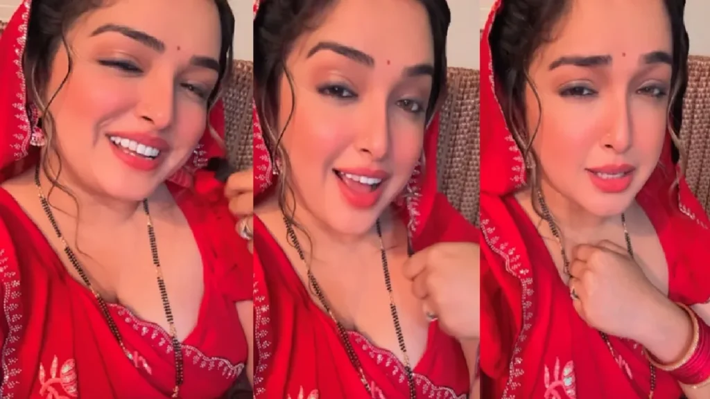 Amrapali Dubey, who is remembering her Sanvariya, will be drunk in the red sari