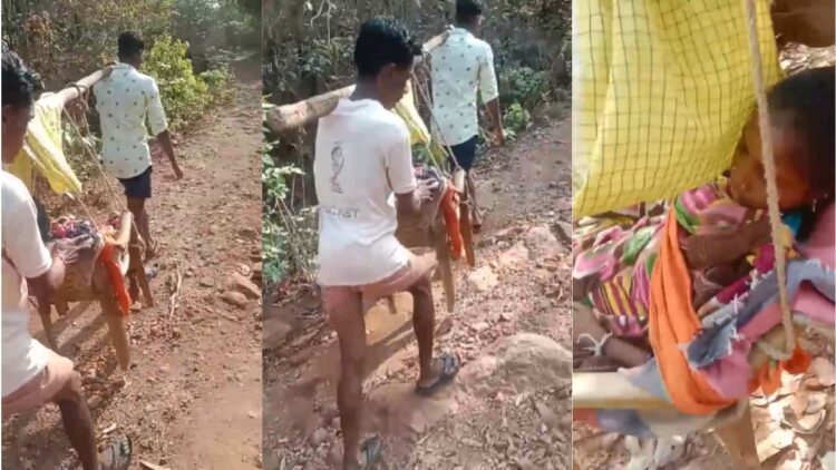 If the girl's health deteriorated, the village could not come to the village, the family carried 6 km on foot - India tv hindi