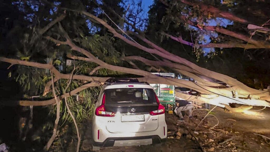 In Delhi-NCR, thunderstorm caused havoc, 1 person dies due to building wall collapse-India tv hindi