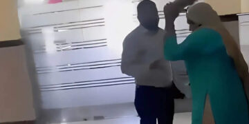 In Khairthal, female head beat ACEO with slippers