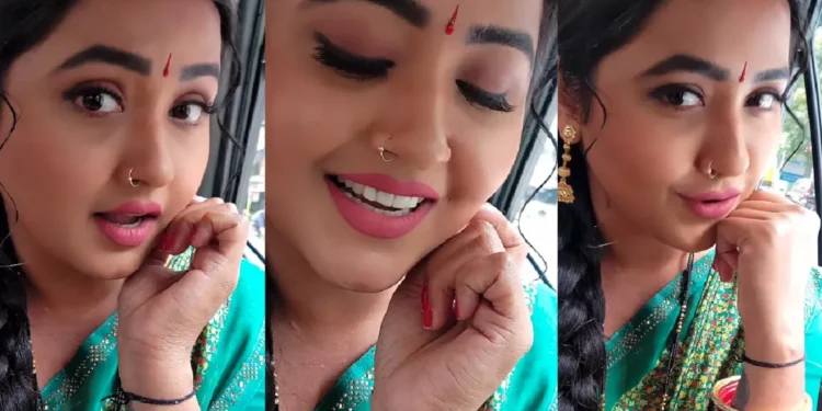Kajal Raghavani wears havoc wearing green sari, asked Neatzans- "Aisi Kahe ..." video viral