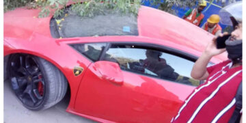 Lamborghini hit footpath on footpath near Sector 94, driver arrested