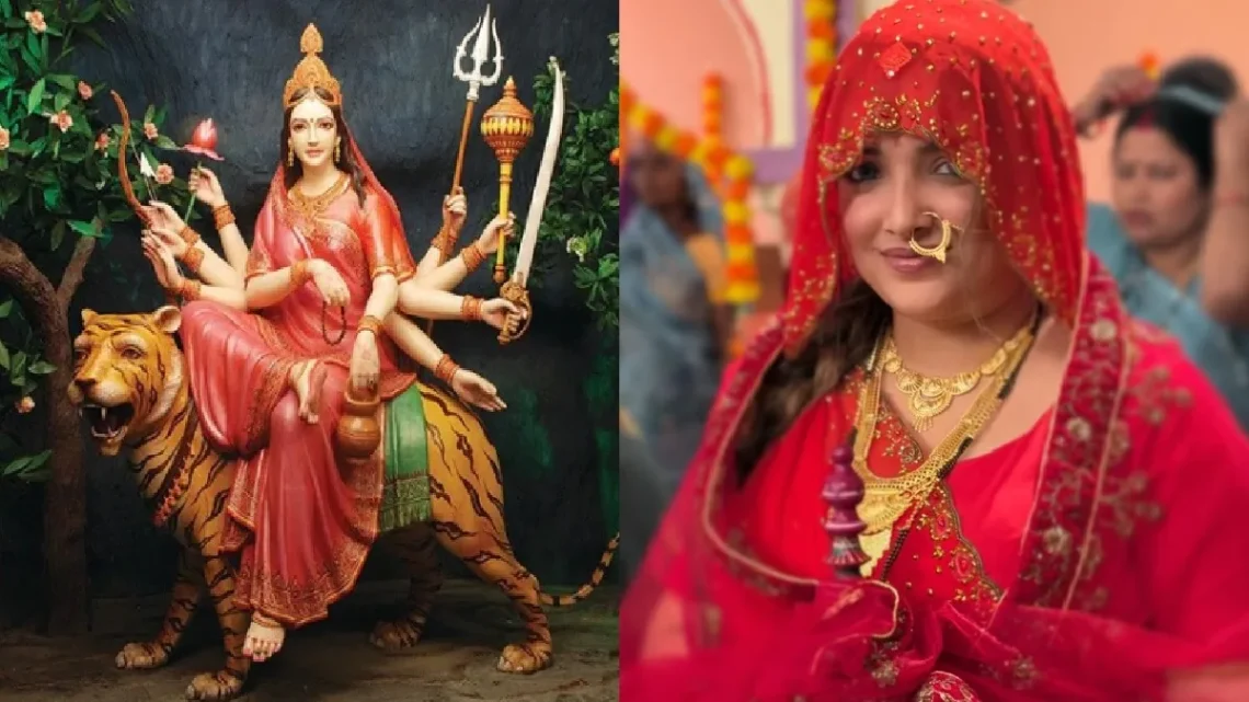 On the fourth day of Chaitra Navratri, Amrapali Dubey shared posters regarding the power of women