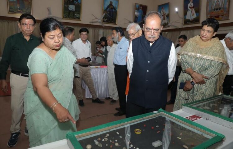 Organizing exhibition of currency and mudrika of different periods of ancient times