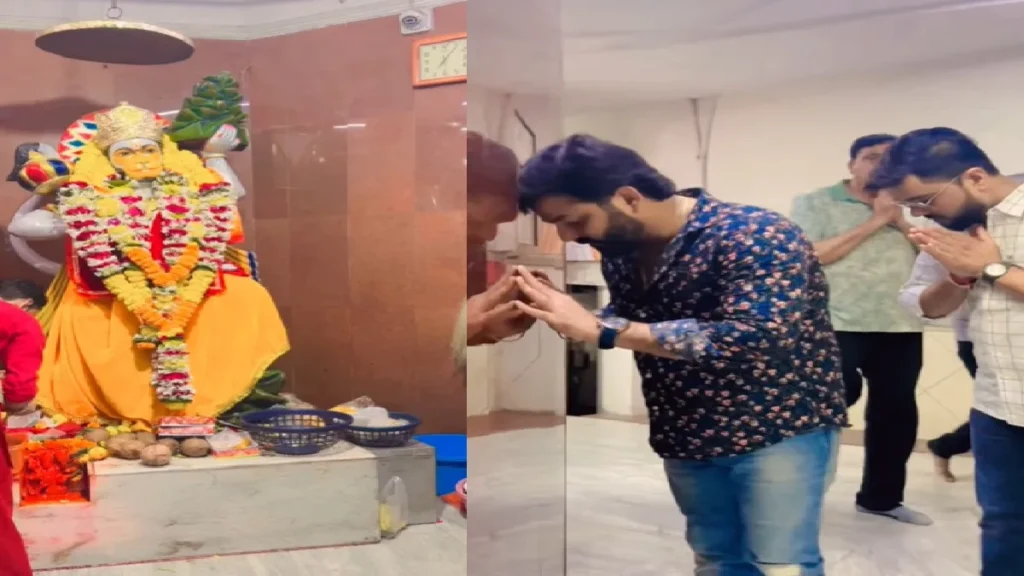 Pawan Singh reached Hanuman temple to pay obeisance, blessed with lots