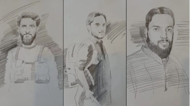 Security agencies released sketches of the culprits of the Pahalgam terror attack after interrogation of eyewitnesses