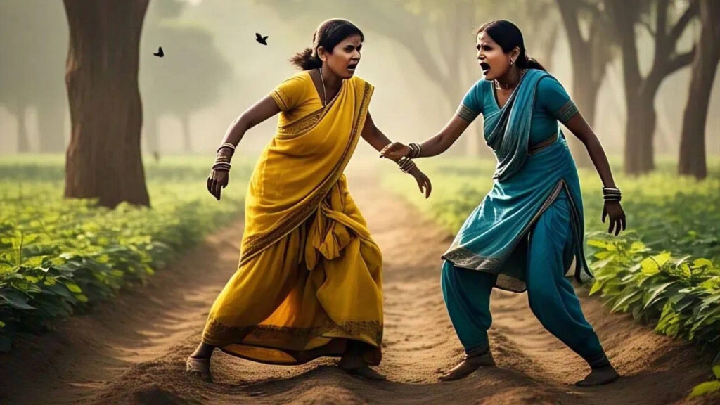 The bicker of the house deteriorated so much, Devrani threw stones at Jethani, died suffering