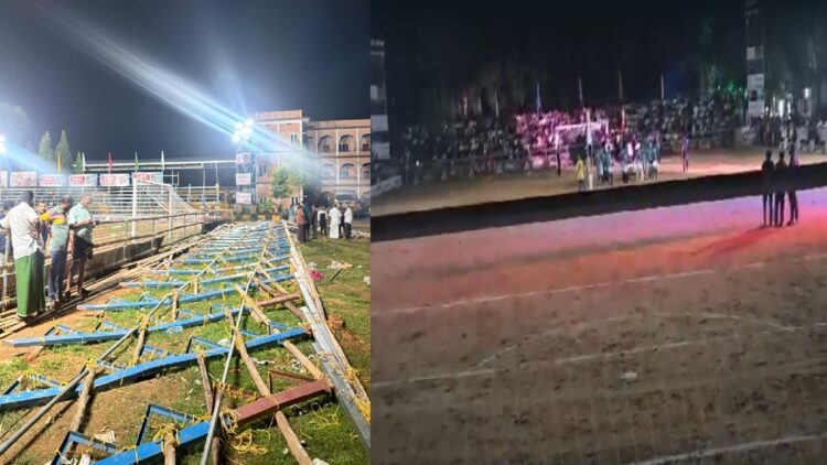 VIDEO: Gallery of viewer gallery fell in the final match of football, one falls on one - India tv hindi
