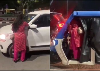 VIDEO: Woman's uproar on Haridwar -Dehradun highway, suddenly came in front of vehicles - India tv hindi