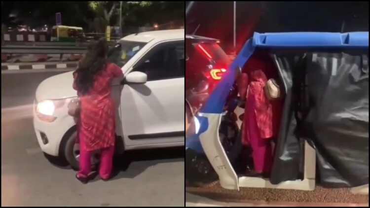 VIDEO: Woman's uproar on Haridwar -Dehradun highway, suddenly came in front of vehicles - India tv hindi