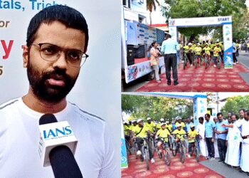 World Liver Day: Liver health awareness in Trichy, 120 cyclists took part