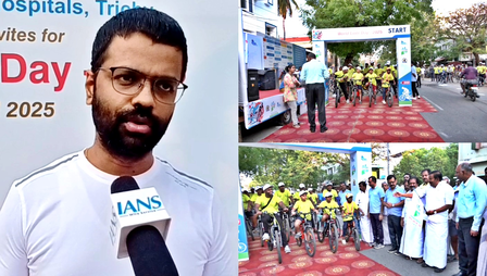 World Liver Day: Liver health awareness in Trichy, 120 cyclists took part