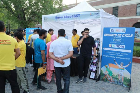 8 years of GST: CBIC celebrates Sunday on bicycle '