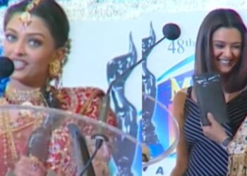 Aishwarya Rai was giving speech, behind Jaya Bachchan-Priti's chit-chat