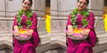 Akshara Singh arrived to see mother Vindhwasini, actress shared enchanting pictures