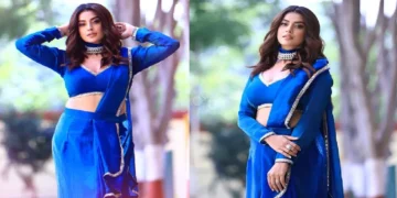 Akshara Singh of beauty in Royal Blue Dress, increased the heat due to performance