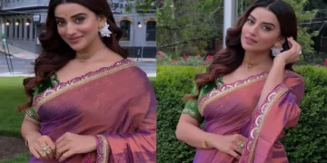Akshara Singh scattered Hindustani saree scattered in America, wrote special post, photos viral