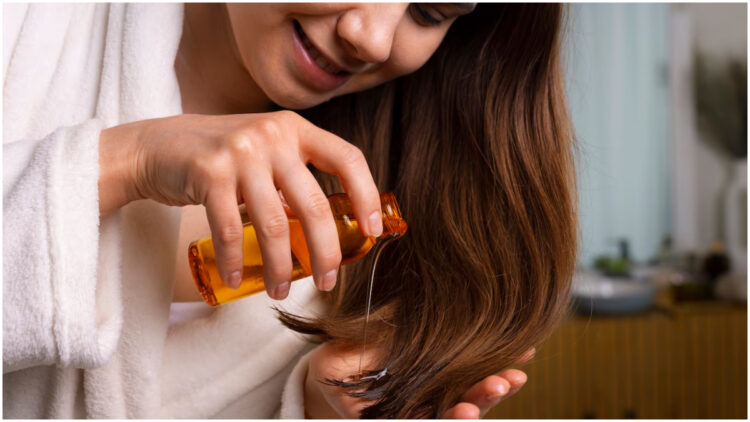 Apply a hair pack made of curd, use it to get long-to-round hair