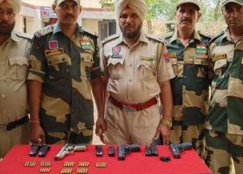 BSF failed terrorist conspiracy on Pakistani border, large quantity of weapons recovered