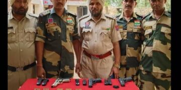 BSF failed terrorist conspiracy on Pakistani border, large quantity of weapons recovered
