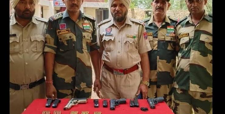 BSF failed terrorist conspiracy on Pakistani border, large quantity of weapons recovered
