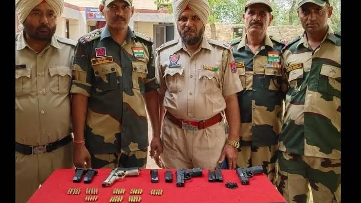 BSF failed terrorist conspiracy on Pakistani border, large quantity of weapons recovered