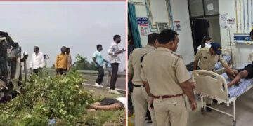 Big accident on Delhi-Mumbai Expressway: Bihar STF car overturned, two soldiers killed, four injured