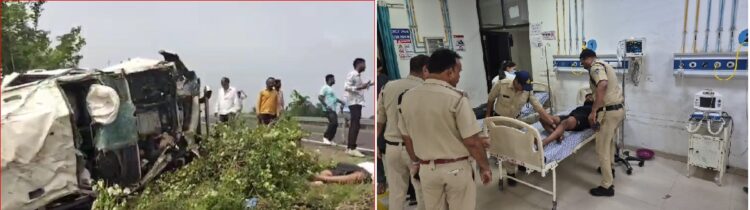 Big accident on Delhi-Mumbai Expressway: Bihar STF car overturned, two soldiers killed, four injured