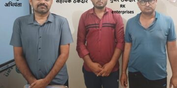 Bribery disclosure in Pali: Junior Engineer, Contractor and Assistant arrested for taking bribe of Rs 6000