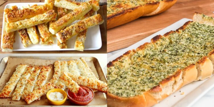 Crunchy will be made on the pan from only 4 ingredients, garlic bread, you will get a restaurant taste, note the recipe