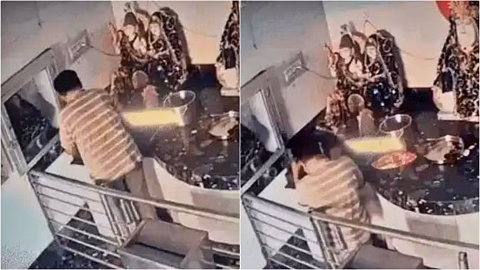 Grocery traders absorbed in worshiping in Ajmer's temple, secret of death opened due to CCTV footage