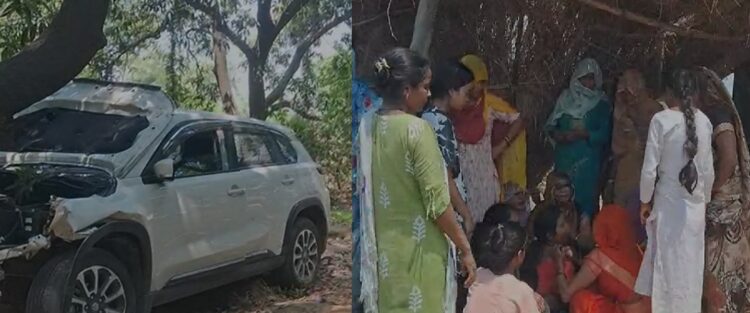 Hardoi: Painful death of elderly, one injured due to high speed uncontrolled car collision